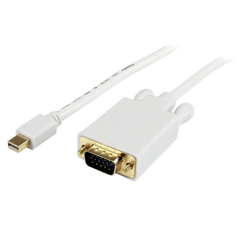 StarTech MDP2VGAMM3W 3 ft Mini DisplayPort to VGA Adapter Converter Cable